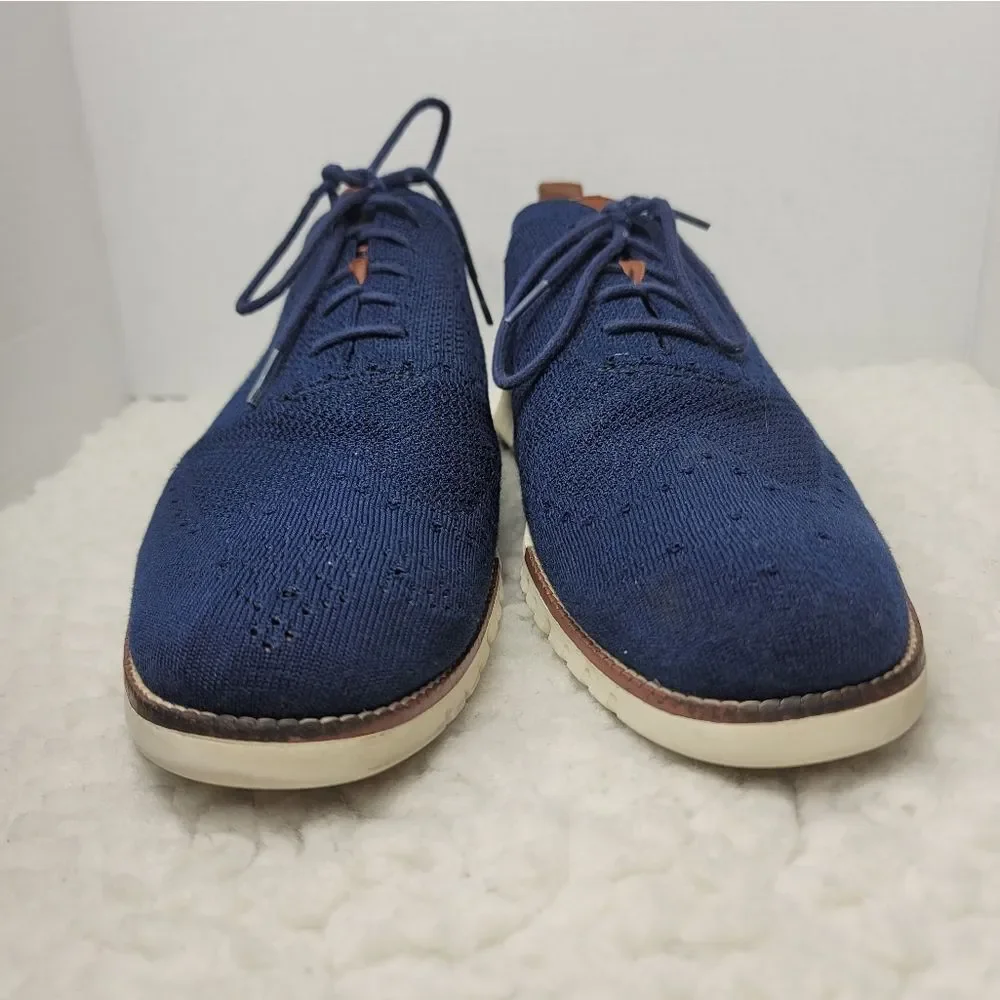 Cole Haan Zerogrand Mens Size 13 Blue Stitchlite Wingtip Oxford Shoes C24947